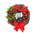 thumbnail image 2 of Garland*1 Christmas Fall Wreaths for Front Door Indoor Outdoor Thanksgiving Wreath Christmas Wreaths with Bow Ribbon Farmhouse Porch Wreath for Window Xmas Tree Decor, 2 of 3