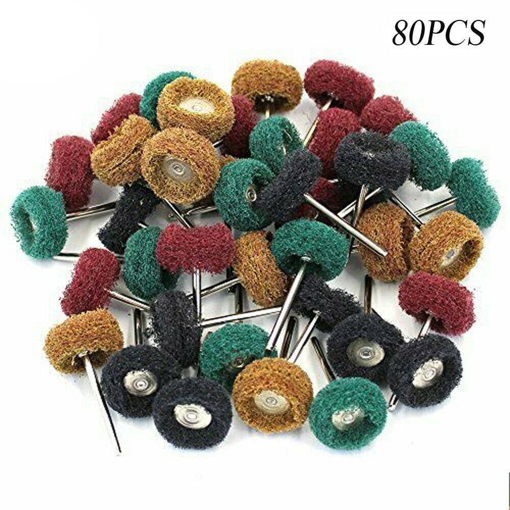 80PCS Abrasive Wheel Grinding Polishing Shank Craft Bits Accessories Kit For Dremel Rotary Tool