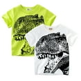 thumbnail image 5 of KYAIGUO Baby Toddler Boys Cartoon Dinosaur T-Shirt Kids Short Sleeve Tees Summer Crewneck Cotton Tees Shirts 1-10 Years Old, 5 of 10