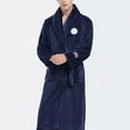 thumbnail image 5 of Men's Bathrobe Soft Warm Comfortable Home Wear Cozy Loungewear Relaxing Sleepwear Winter Robe, 5 of 5