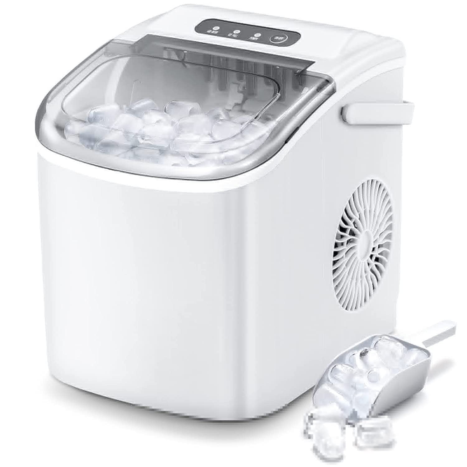 AGLUCKY Ice Makers Countertop, Protable Ice Maker Machine with Handel