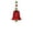🔥 Red, variant on WWC Christmas Bell Ornament with Beads, Clear White Hanging Bell Pendant, Christmas Tree Decoration with Crystal Bead String for Party Decor