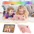 thumbnail image 4 of FJLBDE Case for Samsung Galaxy Tab A11 Plus/A9 Plus 11 Inch with Butterfly Stand, Shockproof Protective Tablet Cover with Shoulder Strap for Kids Girls, Pink, 4 of 5