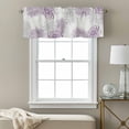 thumbnail image 3 of Floral Pattern Valance Curtain Outline White Purple Chrysanthemum Graphic Window Valances Rod Pocket Short Curtains Window Treatments for Kitchen Bedroom Bathroom Laundry 56" x 16", 3 of 9