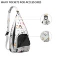 thumbnail image 2 of Waterproof Hiking Cat Sling Backpack for Women – Cute Pet Lover Crossbody Chest Bag with Adjustable Strap, Funny Paw Print Travel Backpack for Outdoor & Everyday Use, 2 of 4