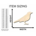 thumbnail image 2 of Unfinished Wood Blackbird Shape - Animal - Wildlife - Craft - up to 46" DIY 16" / 3/4", 2 of 3