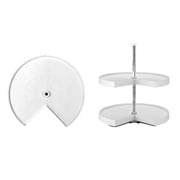 Plastic Pie Cut Lazy Susans Economy Door Mount Lazy Daisy, Pie-Cut Shaped, Bulk Pack Pie-Cut Shelf, Telescoping Shaft...
