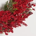 thumbnail image 5 of SAFAVIEH Faux 30 Inch Red Berry & Pine Led Wreath, Deep Red/Green, 5 of 7