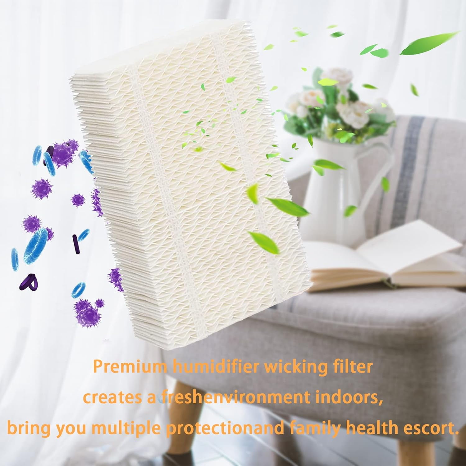 8Pack Humidifier Wick Filter  Compatible with Sears  14909 14912 14413 144130 14416 144160 144161 144162 29974 32-14912 42-14912 Humidifier