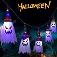 thumbnail image 2 of Decoraciones De Halloween Para Colgar Al Aire Libre, Sombrero De Fantasma Brillante, Cadena De Luces, Funciona Con Pilas, Decoración De Halloween Para Árbol De Patio Al Aire Libre seitruly HA037140-00, 2 of 6