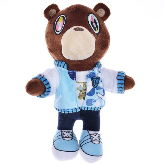 Cute Bear Doll Plush Toy, Kawaii Anime Character Bear Image Toy Doll, Soft Bear Plush Cuddle Pillow, Home Decoration, Great Gift for Kids Boys Girls(11.81in)