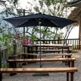 thumbnail image 6 of C-Hopetree 6.5 x 10 ft Rectangular Outdoor Patio Market Table Umbrella with Solar LED Lights, Navy Blue, 6 of 8