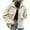 Cream, variant on Defitshape Women's Fashion Shacket Coat Shackets Shirt Tops Button Down Jackets Outerwear Comfy Fall Khaki Medium