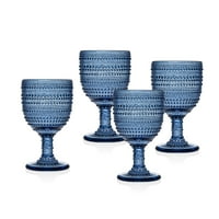 Lumina Blue Goblets 9 oz. Set of 4 by Godinger