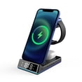 thumbnail image 6 of Travel Charging StandW1re1essCharging Station 15W Foldable Charging Holder with Night Light Clock Alarm, 6 of 8