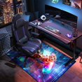 thumbnail image 2 of Gaming Area Rug Teen Boys Carpet, 3D Transparent Gamepad and Colorful Line Background Game Controller Design for Game Room, Gaming Room, Boys Girls Bedroom Playroom, Living Room (70" x 55"), 2 of 7