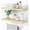 6. Natural-white, variant on White Floating Shelves for Bathroom Organizer Over Toilet, Bathroom Shelves Wall Mounted with Towel Rack, Corner Wall Shelf for Bedroom Decor Kitchen Storage (White-Dark Grey, Set of 2)
