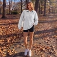 thumbnail image 4 of SUNBS Womens Sweatshirts Polo Collar Half-Button Oversized Long Sleeve Lounge Pullover Tops, 4 of 8