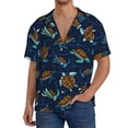 thumbnail image 1 of Fotbe Sea Turtles Swimming Camisa Estampada de Manga Corta para Hombre, Casual de Verano, Estilo Playero, Sin Arrugas-Large, 1 of 5