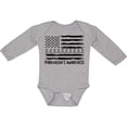 thumbnail image 3 of Inktastic Parkinson's Awareness Gray Ribbons and Flag Boys or Girls Long Sleeve Baby Bodysuit, 3 of 5