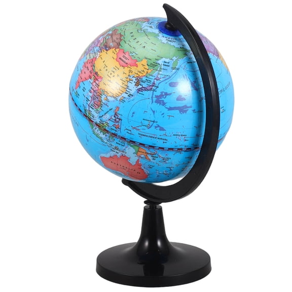 WEUVEB Rotating Desktop Globe with Stand Multi Color Political Map Globe for Study Room