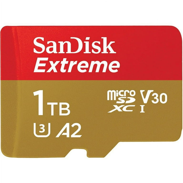 SanDisk　microSDXC　1TB SanDisk Extreme 1TB microSDXC Memory Card, UHS-I U3, A2, 4K