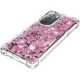 thumbnail image 6 of Compatible with Motorola Moto Edge Plus 2022 Case Glitter Liquid Cute Clear Phone Case Floating Quicksand Shockproof Protective Bumper Soft TPU Case for Moto Edge Plus 2022 5G Love Rose YB, 6 of 13