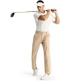 thumbnail image 4 of MIER Men's Stretch Golf Pants 30" Lightweight Classic Fit Dress Pants, Water-Resistant Casual Work Slacks, Khaki, 30W x 30L, 4 of 7