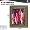 thumbnail image 4 of Stupell Industries Contemporary Red Fish on a Platter Gray Floating Frame Canvas Art, 25 x 31, by Rachel Nerney, 4 of 8