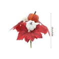 thumbnail image 3 of CASAFUN Artificial Maple Leaves Stems with Pumpkin & Berry, Artificial Maple Leaf Pumpkin Branch, Fake Flowers Fall Plant Picks for Floral Home Kitchen Thanksgiving Table Centerpiece, 3 of 6