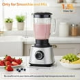 thumbnail image 2 of Food Processor Blender Combo with 6 Cup Chopper and 1.5L Glass Jar for Meat, Dough, Slicing, 2 of 7