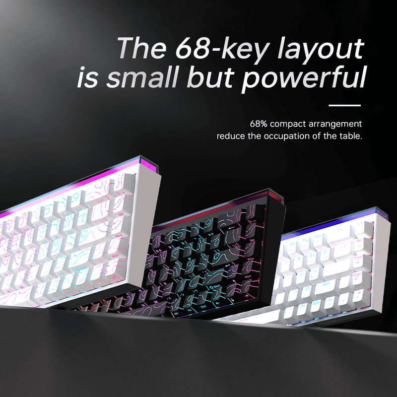 Ajazz NK68 Mechanical Keyboard Magnetic Switch Wired 68keys Gaming Keyboards Rapid Trigger Red Switch Keyboards