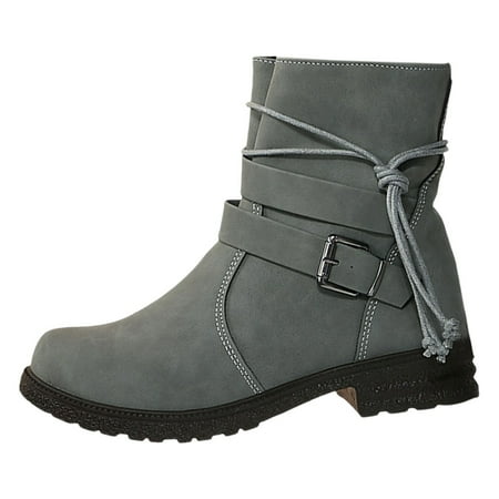 

DVKOVI Fall Shoes for Women Cowgirl Boots Short Botines Vaqueros Para Mujer Women s Flat Casual Boots with Side Zippers Round Toe Retro Boots Flat Heel Cowboy Boots Women Army Green 41