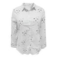 thumbnail image 2 of Vedolay Shirts for Women Dressy Casual Long Sleeve Plaid Button Down Shirt White,2XL, 2 of 5