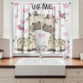 thumbnail image 2 of Kids Curtains 2 Panels Set, Cute Giraffes Baby in Pure Love with Butterflies and Hearts Bows Art Print, Window Drapes for Living Room Bedroom, 55W X 39L Inches, Pink White and Grey, by Ambesonne, 2 of 3