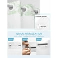 thumbnail image 5 of No Hook Cloth Fabric Shower Curtain with Snap in Liner, Palm Trees Waterproof Shower Curtains Set with See Through Top Window, Green Tropical Plants Summer Forest Scenery Bath Curtains Shower 72"x72", 5 of 6