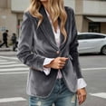 thumbnail image 2 of sususu Womens Blazer Jacket,Navy Blazer for Women,Elegant Modern Tailored Fit Long Sleeve Notch Lapel Solid Color for Business formal Attire And Wear - Grey, 2 of 5