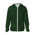 thumbnail image 2 of Lsque Emerald Green Sparkling UPF 50+ Lightweight Sun Protection Men's Women's Long Sleeve Shirt, Hoodie Performance -X-Large, 2 of 9