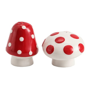 1pc Creative Mushroom-Shaped Pepper Mill Salt And Black Pepper Grinder Set  With Wooden Body