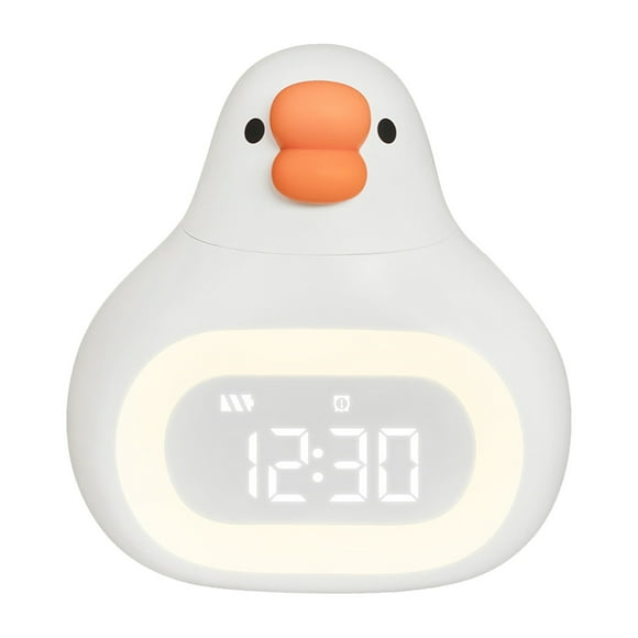 Cute Alarm Clock Night Light For Students Electronic Clock Charging Smart Bedside Clock