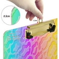 thumbnail image 4 of FMSHPON Rainbow Leopard Print Cheetah Clipboard Hardboard Wood Nursing Clip Board and Pull for Standard A4 Letter 13x9 inches, 4 of 8