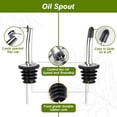 thumbnail image 6 of Dompilc 17 oz Glass Olive Oil Bottle and Vinegar Dispenser Set 2PC with 4 Labels,1 Brush and 1 Funnel, 6 of 8