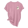 thumbnail image 2 of Jsaierl Halloween Shirts Women Funny Pumpkin Ghost Graphic Tees Going Out Crewneck T-shirt Short Sleeve Holiday Blouse Tops Halloween Gifts, 2 of 9