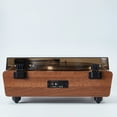 thumbnail image 2 of Arkrocket Huygens Bluetooth Belt Drive Vintage Wooden Turntable with Built-in Speakers, Brown, 2 of 10