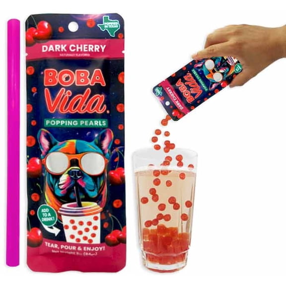 Popping Boba Single Serve All-Natural Dark Cherry 3 oz