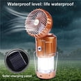 thumbnail image 4 of Billuyoard Linterna LED portátil multifunción para acampar al aire libre con ventilador Solar/batería/carga USB linterna Solar ventilador eléctrico luz Iluminación y accesorios Billuyoard HA037196-00, 4 of 6