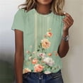 thumbnail image 5 of Tops de Ajuste Suelto para las Mujeres Sudadera de Manga Corta, Camiseta Casual Impresa para el Uso Diario de Primavera Y Otoño, 5 of 5