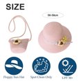 thumbnail image 2 of 56-58 cm circunferencia del sombrero sombrero de sol de verano para mujer sombrero de paja ala grande sombrero de sol protector solar sombrero de playa y conjunto de bolsa de paja, 2 of 5