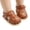 Brown, variant on Dpytoraw Baby Sandals For Infants Soft Sole Breathable Summer Casual Shoes With Floral Embroidery For Boys And Girls 0 18 Months Infant Soft Sole Sandals Size US:5