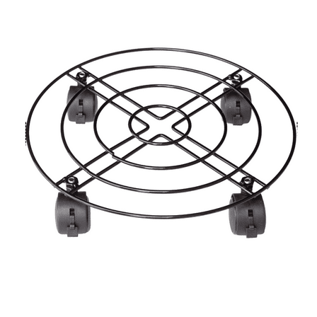 Metal Rolling Plant Stand Base with Wheels for Indoor Outdoor Pots 9.8 Inches